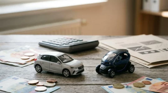 Illustration montrant les enjeux financiers de l'assurance pour voiture sans permis face aux citadines classiques