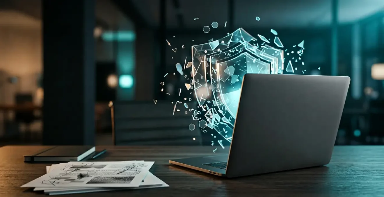 Représentation visuelle de la cybersécurité pour TPE avec protection des données clients