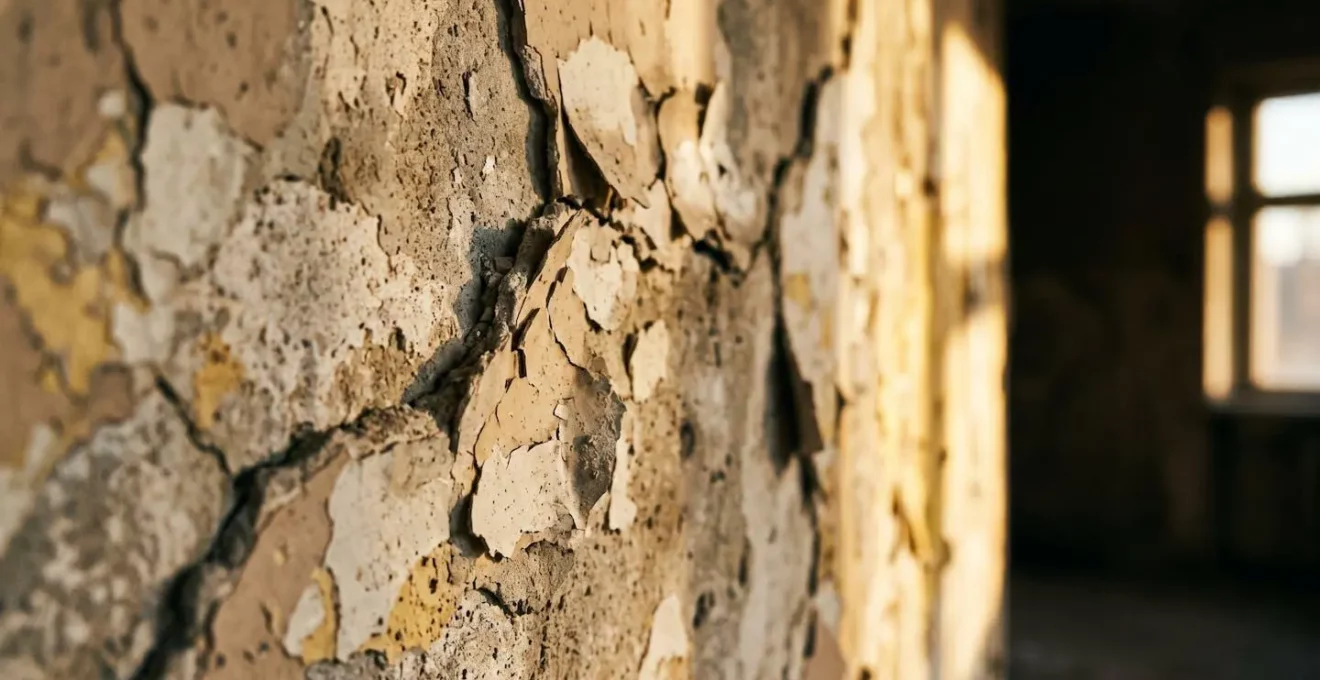 Détails de dégradations dans un appartement vide lors d'un état des lieux de sortie
