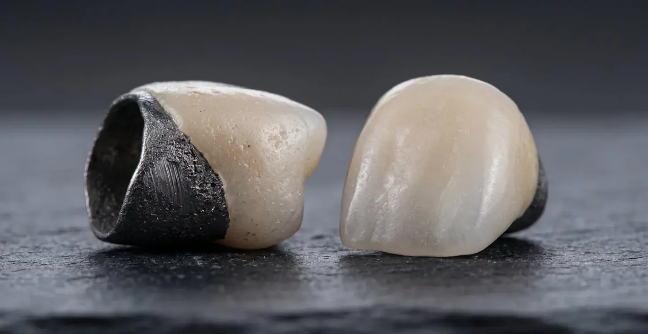 Schéma illustrant la distinction entre dents visibles et invisibles pour les matériaux de couronnes 100% Santé