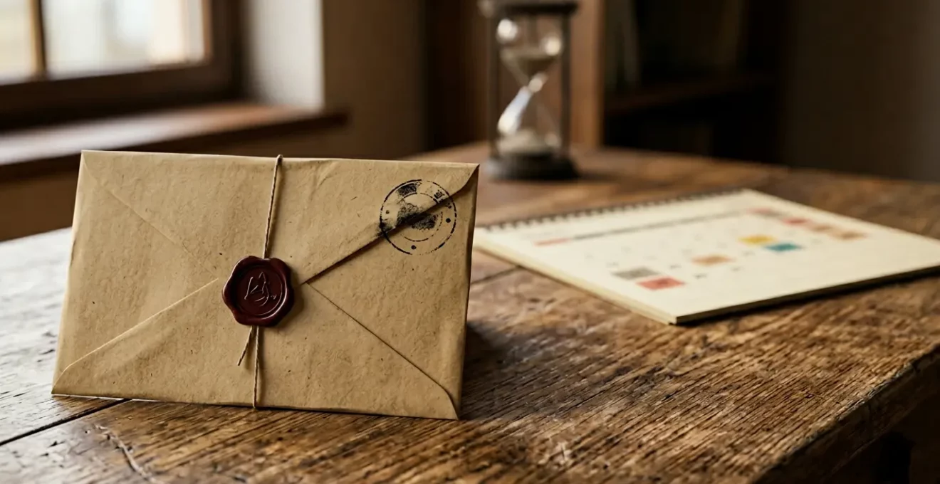 Document d'assurance avec enveloppe cachetée symbolisant le délai légal de résiliation