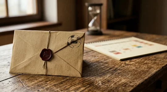 Document d'assurance avec enveloppe cachetée symbolisant le délai légal de résiliation