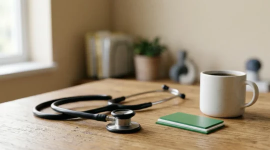 Consultation médicale symbolisant le parcours de soins coordonnés et le remboursement par l'Assurance Maladie