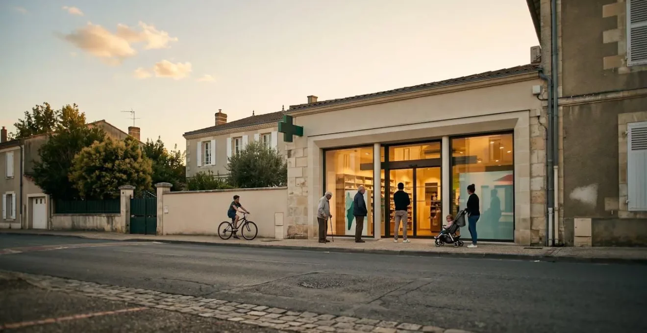 Environnement de proximité symbolisant l'accessibilité de la vaccination en pharmacie